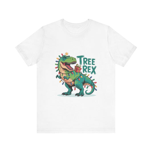Dino Christmas Tee, Tree Rex Unisex Shirt, Fun Holiday Gift, Cute Dinosaur Apparel, Family Christmas Shirt, Festive Tee