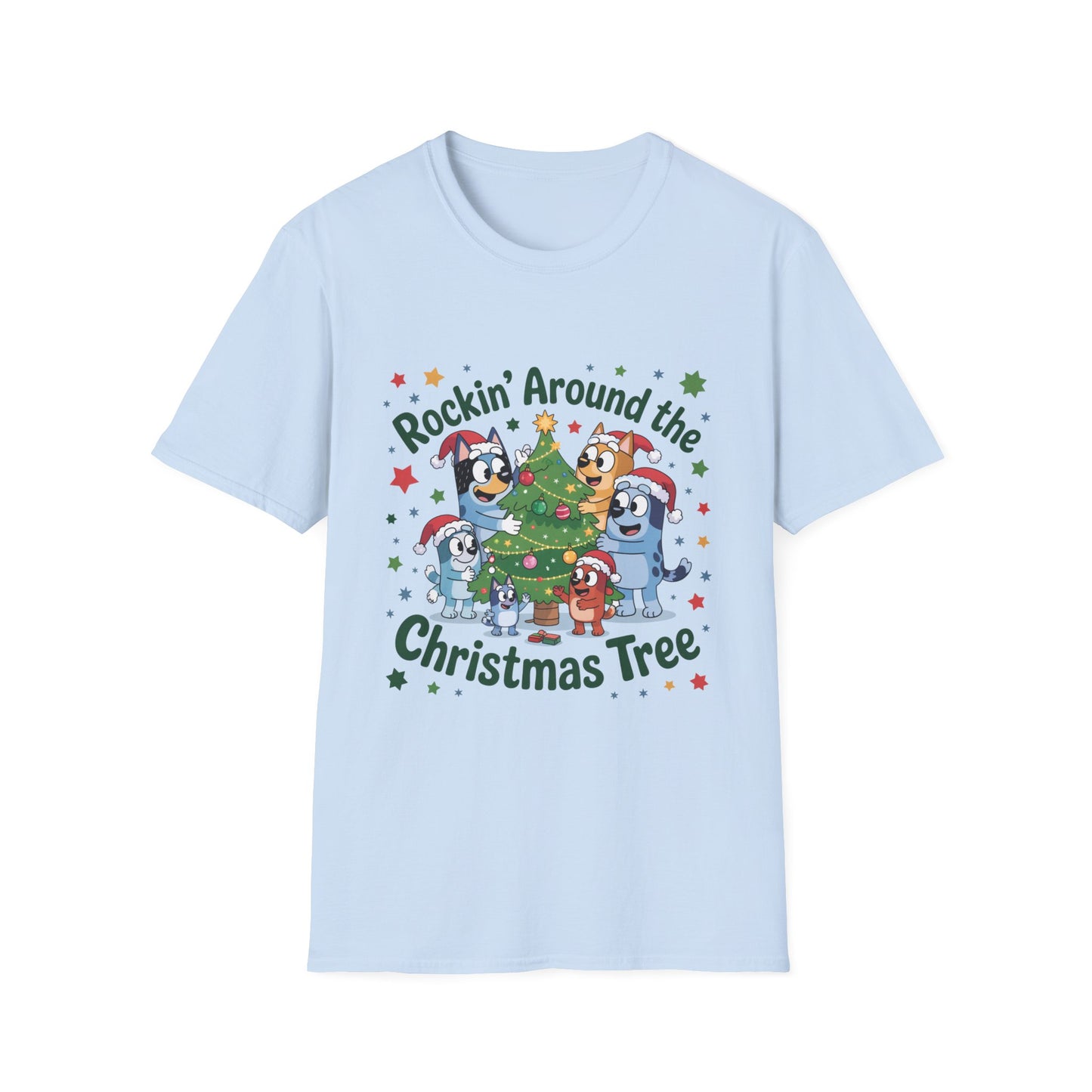 Rockin' Around the Christmas Tree T-Shirt, Holiday Tee, Christmas Gift, Family Matching Outfit, Seasonal Wear, Festive Apparel