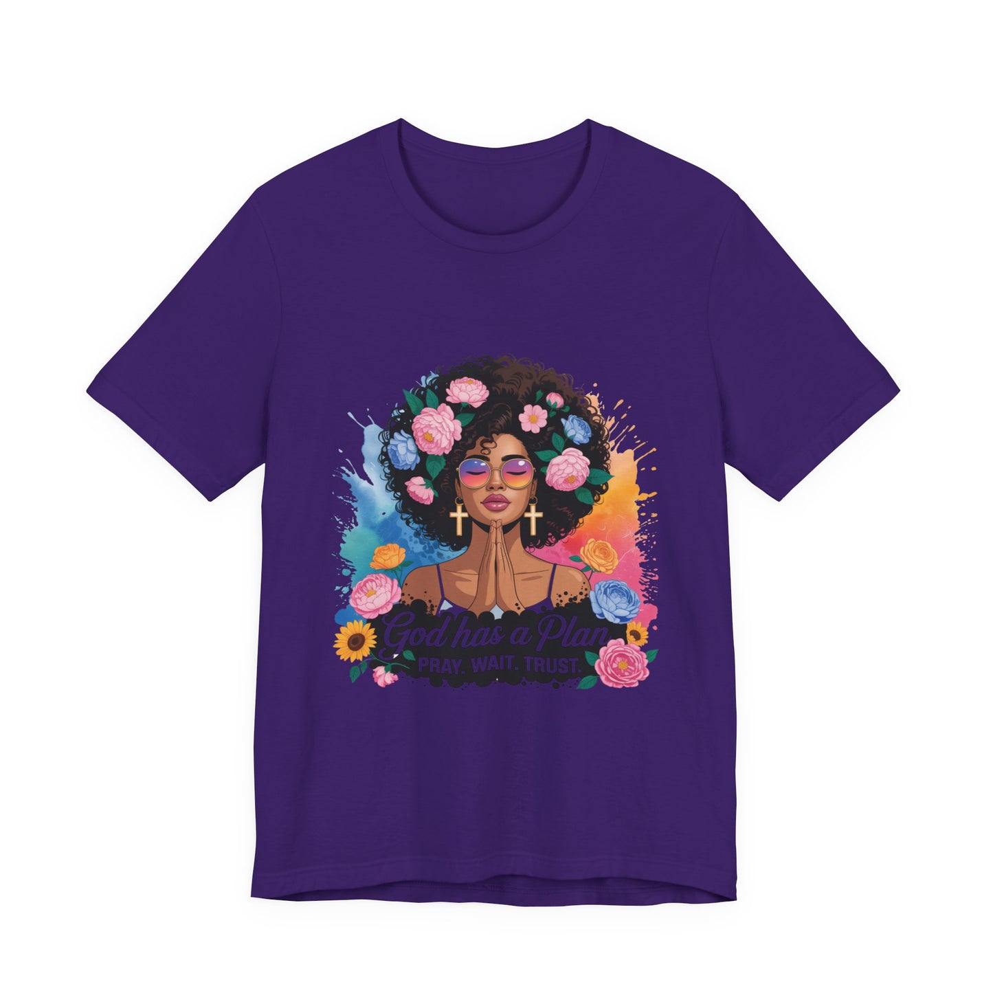 Inspirational Floral Prayer Tee | God has a Plan Shirt, Motivational T-Shirt, Faith-Based Apparel, Gift for Her, Christian Sweatshirt