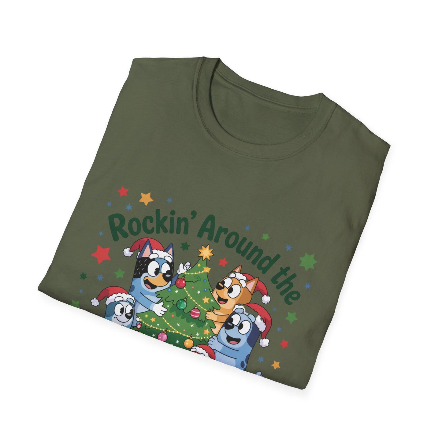 Rockin' Around the Christmas Tree T-Shirt, Holiday Tee, Christmas Gift, Family Matching Outfit, Seasonal Wear, Festive Apparel