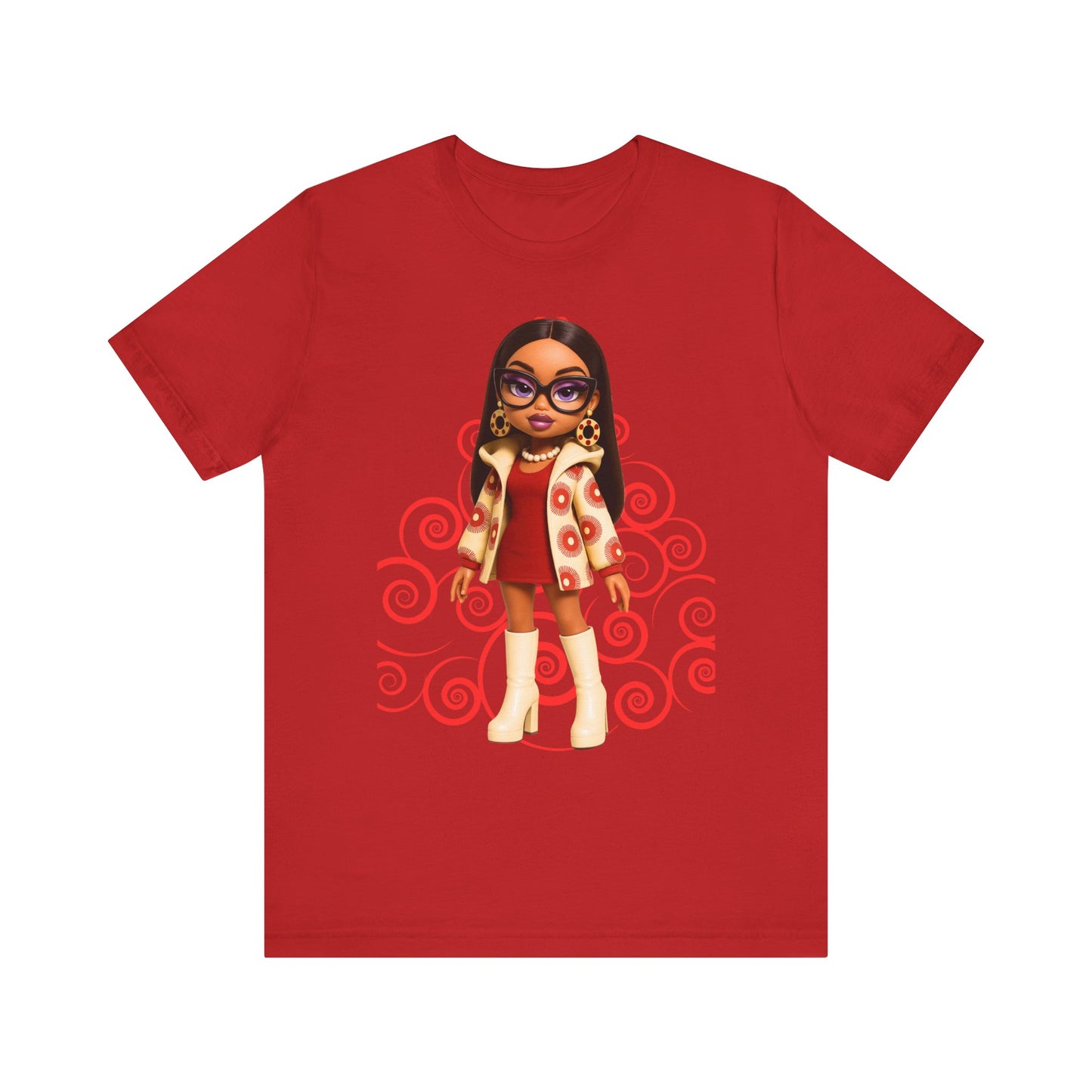 Chic Cartoon Graphic Tee, Cool Casual Shirt, Trendy Gift for Her, Fun Everyday Wear, Perfect for Birthdays or Holidays