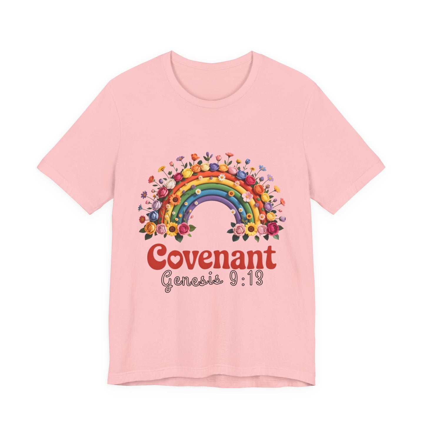 Rainbow Covenant Tee, Unisex T-Shirt, Inspirational Shirt, Gift for Faith, Bible Verse Tee, Pride Apparel