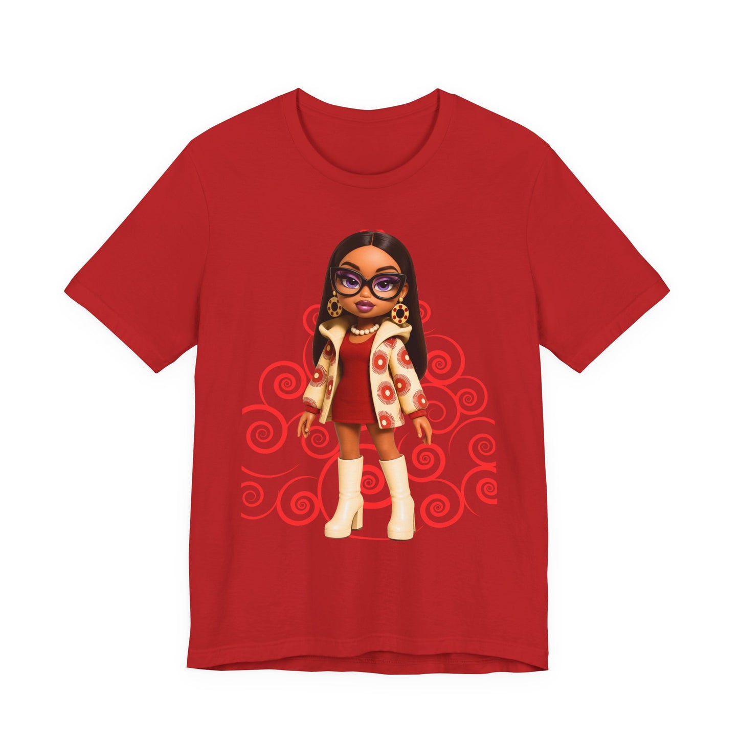 Chic Cartoon Graphic Tee, Cool Casual Shirt, Trendy Gift for Her, Fun Everyday Wear, Perfect for Birthdays or Holidays