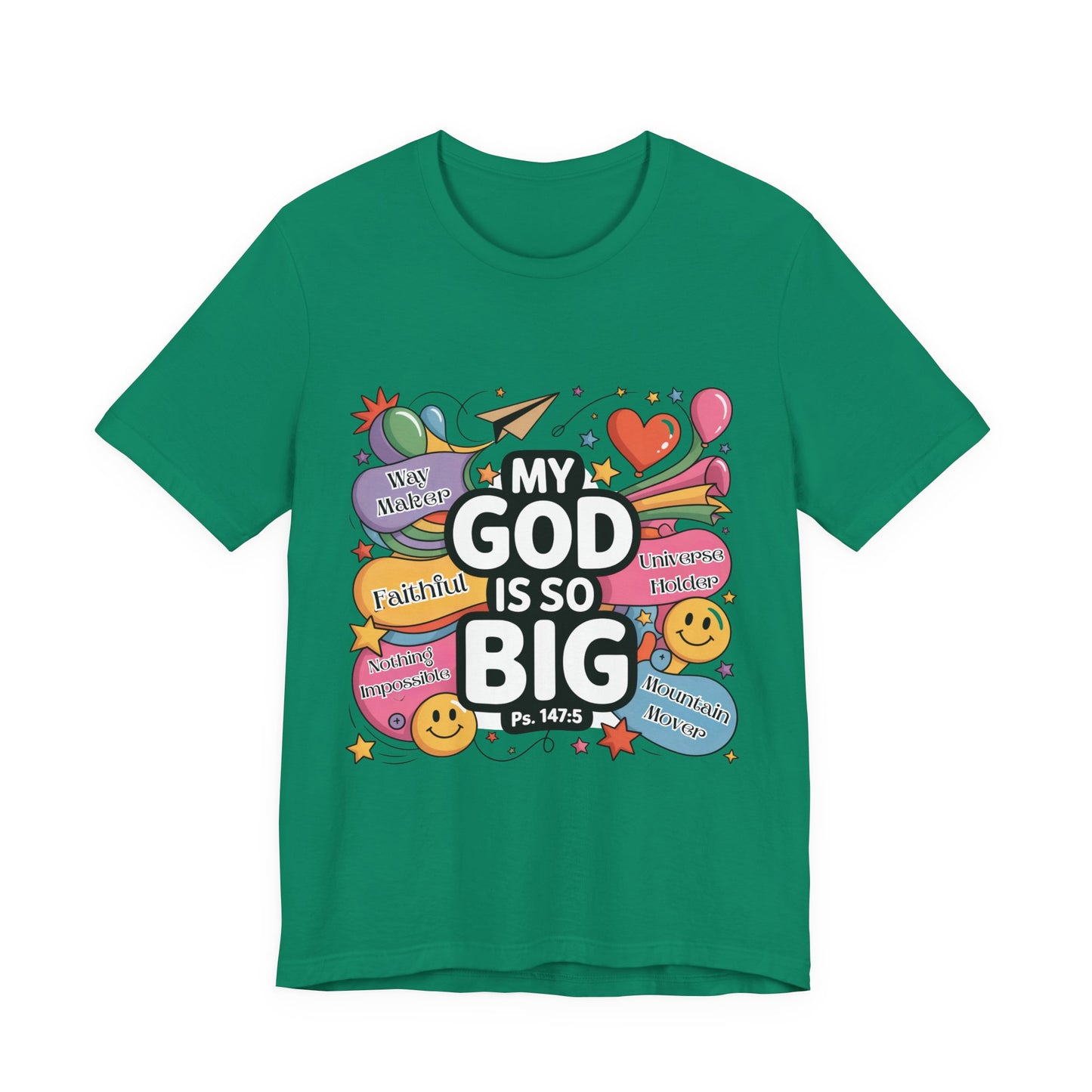 Colorful Faith-Inspired Unisex Tee, Inspirational T-Shirt for Church, Religious Gift, Everyday Wear, Fun Graphic Tee, Christian Apparel
