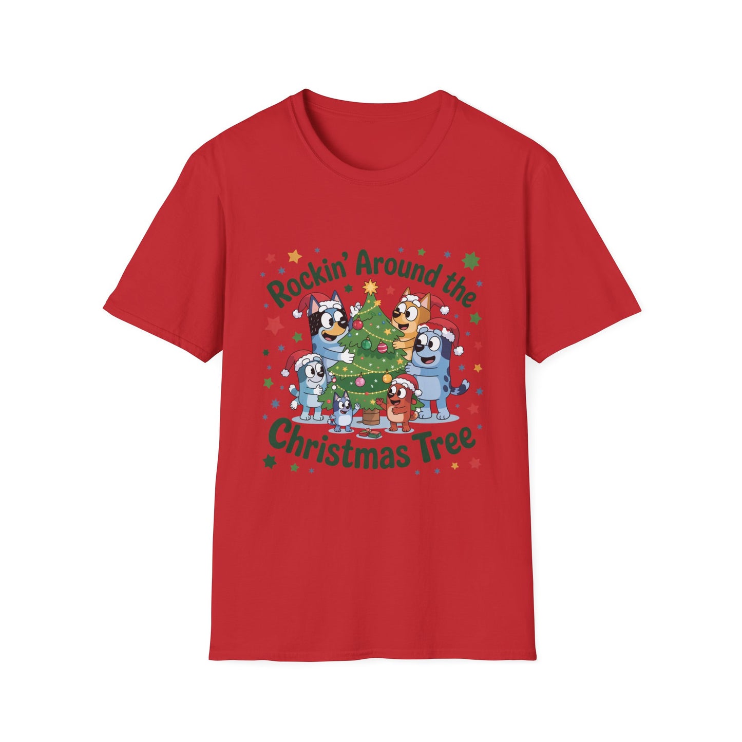 Rockin' Around the Christmas Tree T-Shirt, Holiday Tee, Christmas Gift, Family Matching Outfit, Seasonal Wear, Festive Apparel