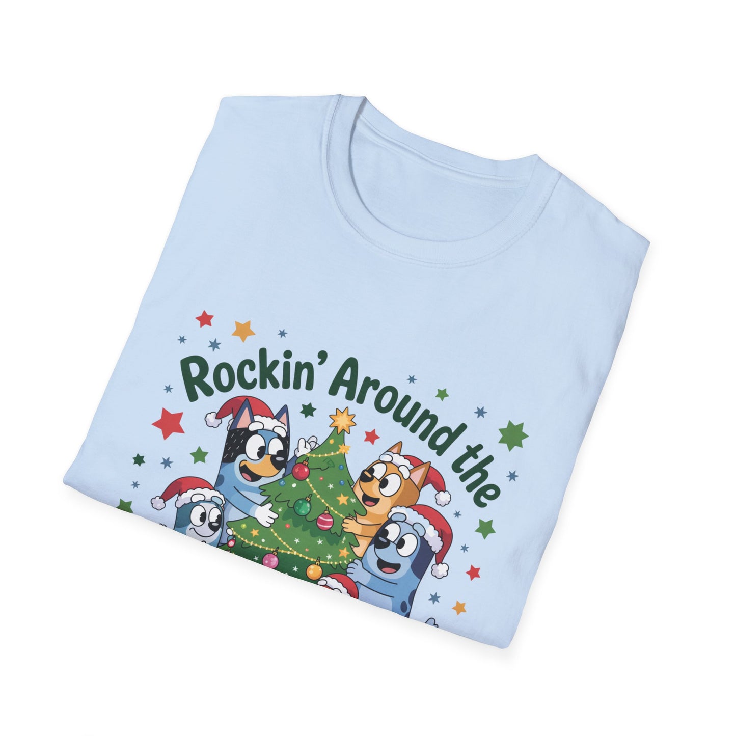 Rockin' Around the Christmas Tree T-Shirt, Holiday Tee, Christmas Gift, Family Matching Outfit, Seasonal Wear, Festive Apparel