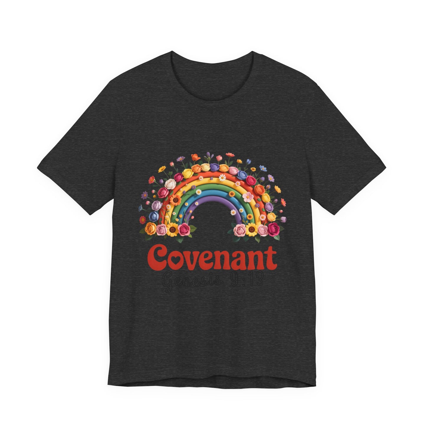 Rainbow Covenant Tee, Unisex T-Shirt, Inspirational Shirt, Gift for Faith, Bible Verse Tee, Pride Apparel