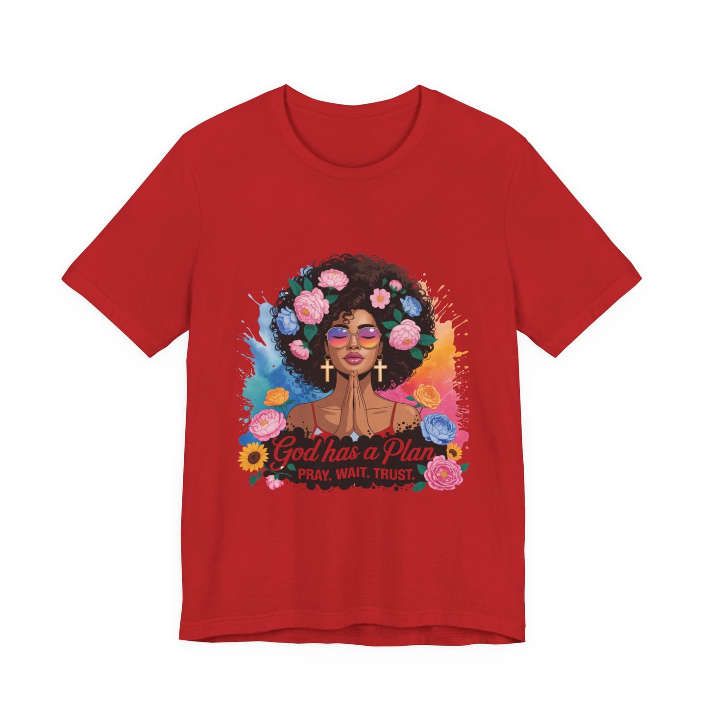 Inspirational Floral Prayer Tee | God has a Plan Shirt, Motivational T-Shirt, Faith-Based Apparel, Gift for Her, Christian Sweatshirt
