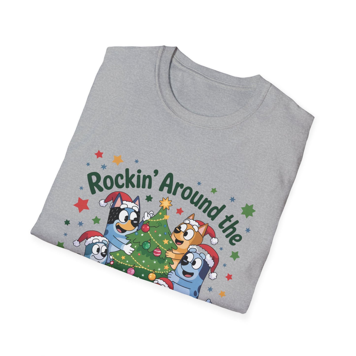 Rockin' Around the Christmas Tree T-Shirt, Holiday Tee, Christmas Gift, Family Matching Outfit, Seasonal Wear, Festive Apparel