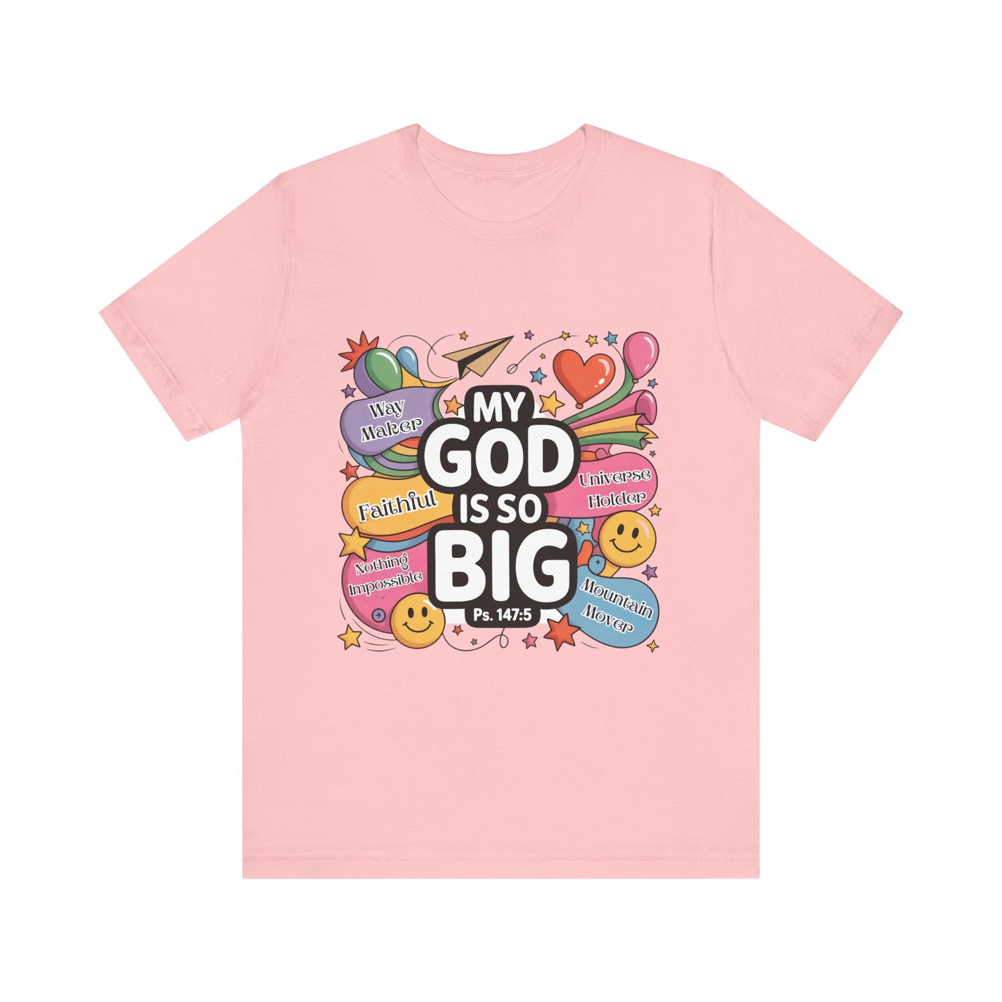 Colorful Faith-Inspired Unisex Tee, Inspirational T-Shirt for Church, Religious Gift, Everyday Wear, Fun Graphic Tee, Christian Apparel
