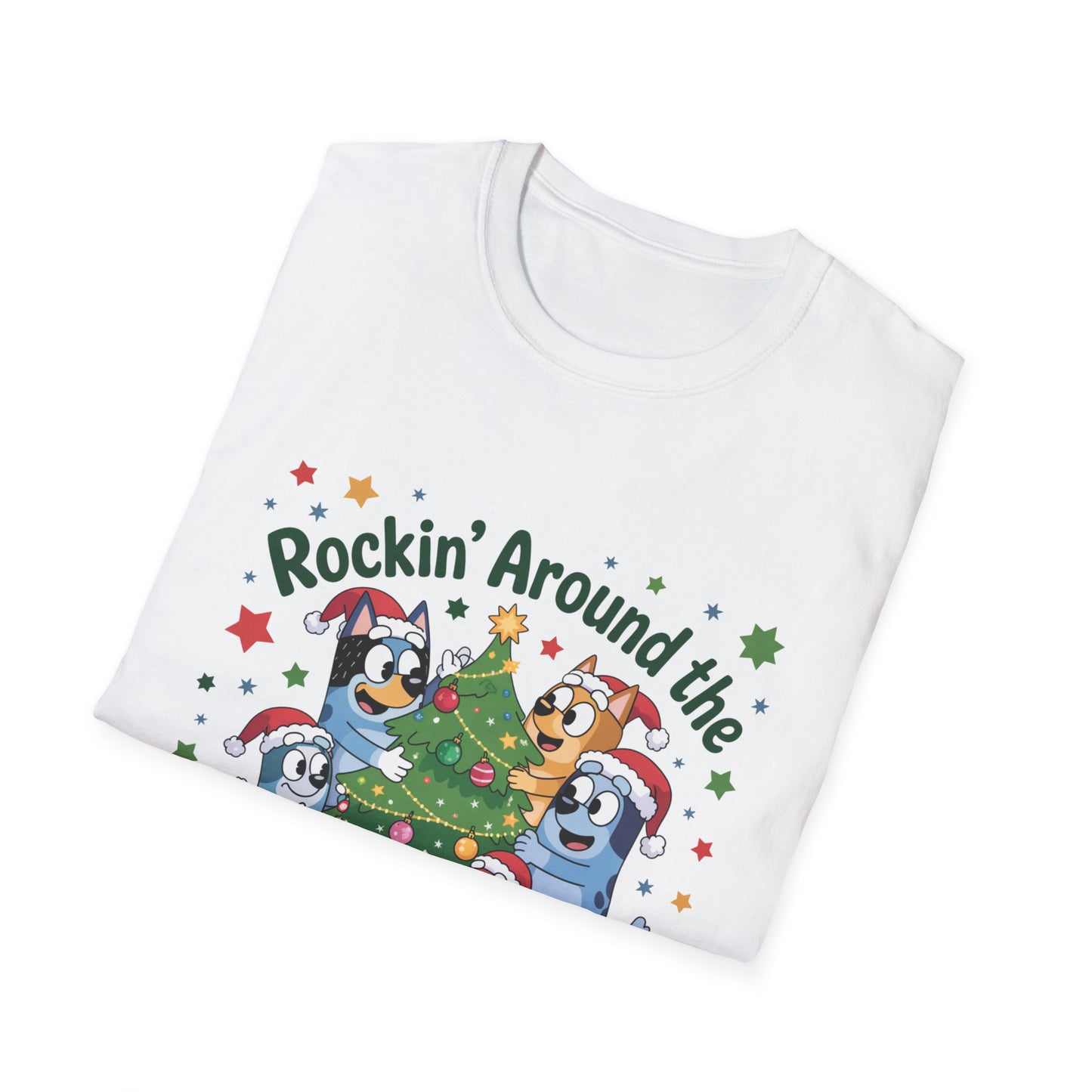 Rockin' Around the Christmas Tree T-Shirt, Holiday Tee, Christmas Gift, Family Matching Outfit, Seasonal Wear, Festive Apparel