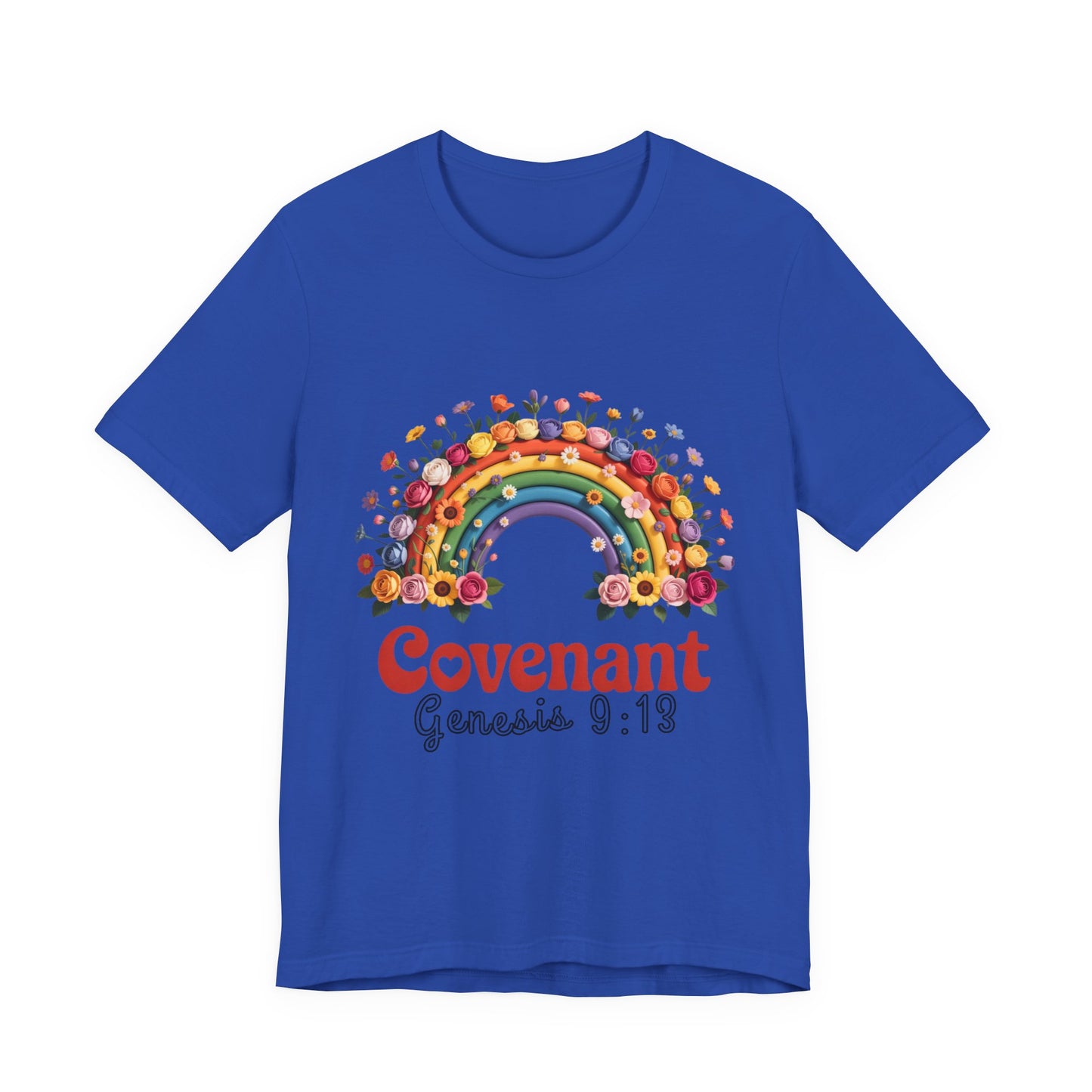 Rainbow Covenant Tee, Unisex T-Shirt, Inspirational Shirt, Gift for Faith, Bible Verse Tee, Pride Apparel