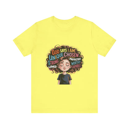 Empowering Message Tee, Unisex Jersey T-Shirt, Inspirational Clothing, Gifts for Teens, Self-Love Apparel, Motivational Wear