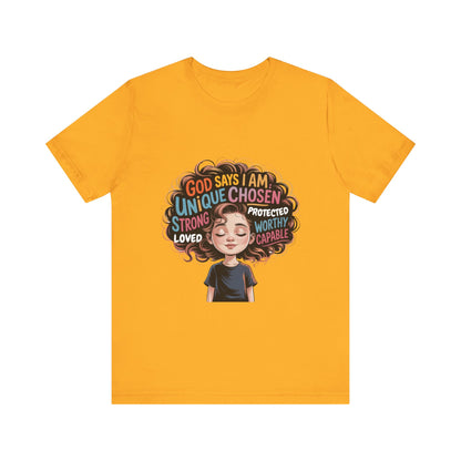 Empowering Message Tee, Unisex Jersey T-Shirt, Inspirational Clothing, Gifts for Teens, Self-Love Apparel, Motivational Wear