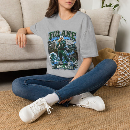 Tulane Green Wave T-Shirt – Collegiate Mascot 'Roll Wave' Fan Tee
