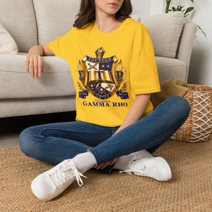 Gamma Rho Crest T-Shirt — Founded Shield Sorority Tee