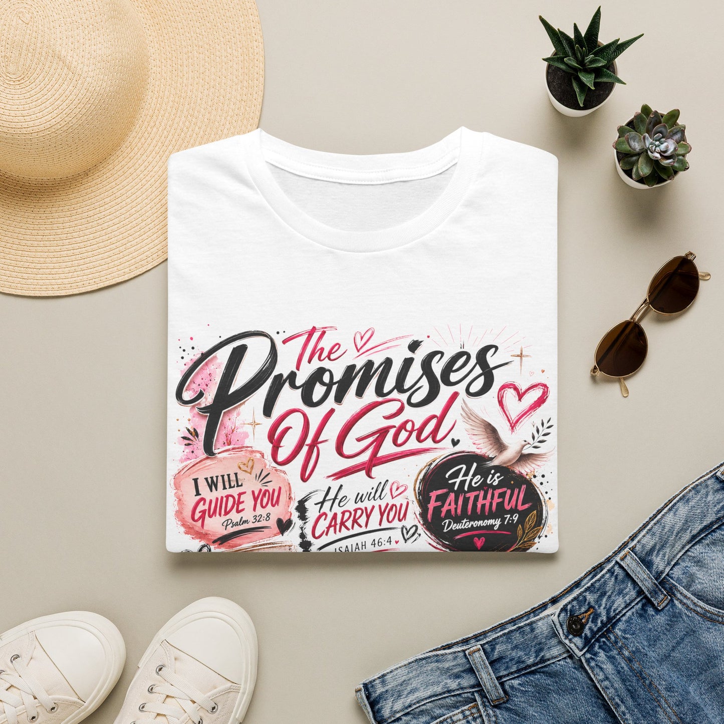 T-Shirt — "The Promises of God" Christian Faith Graphic Tee