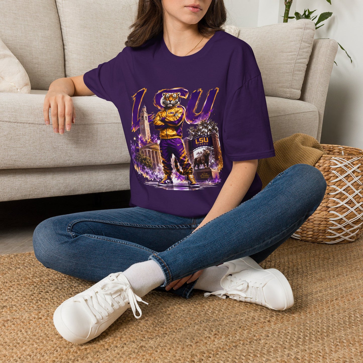 LSU Tiger Mascot T-Shirt – College Football Game Day Tee