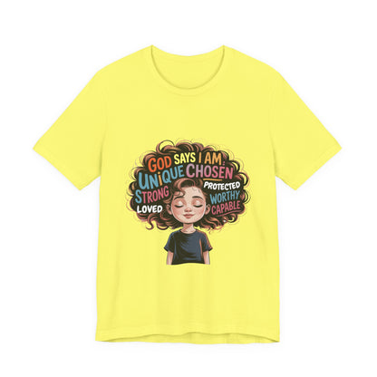 Empowering Message Tee, Unisex Jersey T-Shirt, Inspirational Clothing, Gifts for Teens, Self-Love Apparel, Motivational Wear