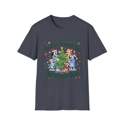 Rockin' Around the Christmas Tree T-Shirt, Holiday Tee, Christmas Gift, Family Matching Outfit, Seasonal Wear, Festive Apparel