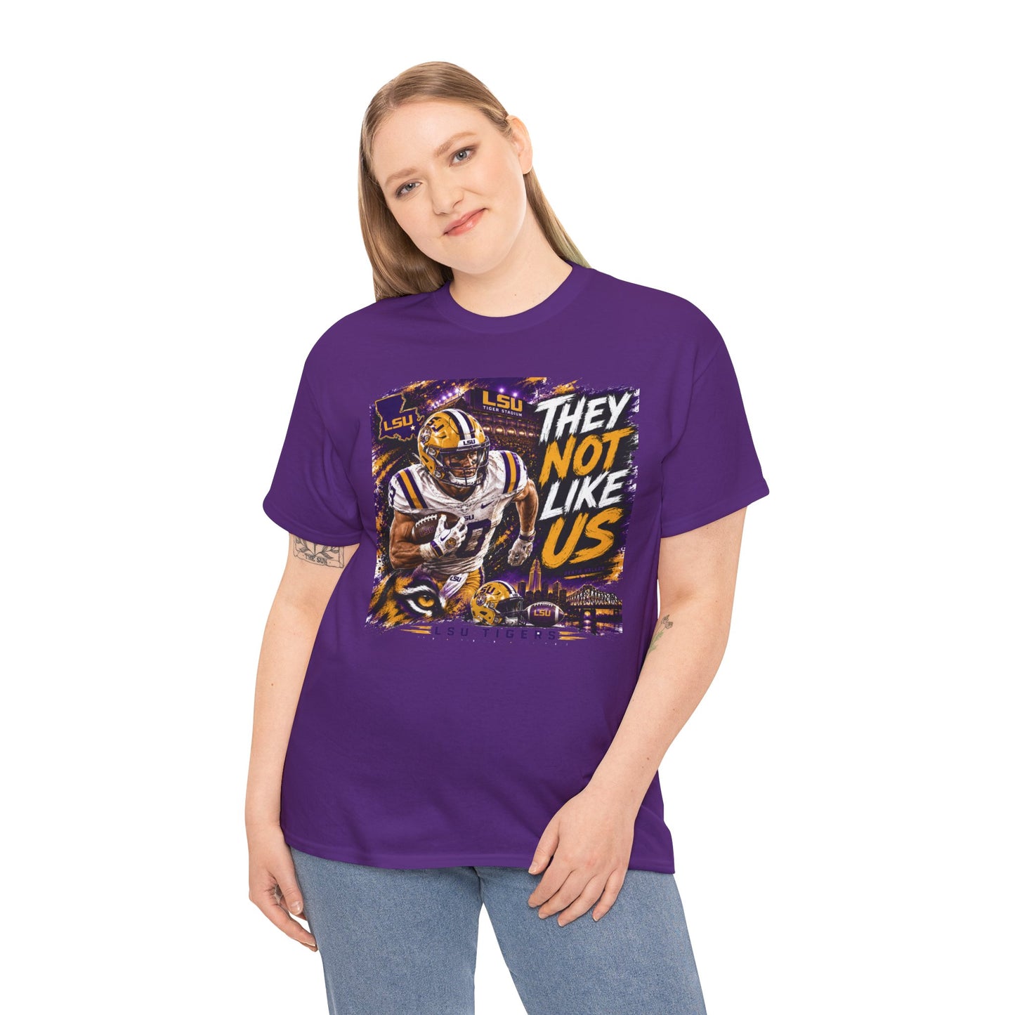 LSU Tigers "They Not Like Us" Football T-Shirt