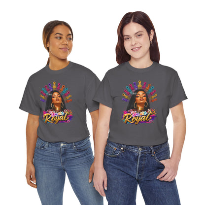 You Are Royal Graphic Tee — Empowering Black Queen Portrait T‑Shirt