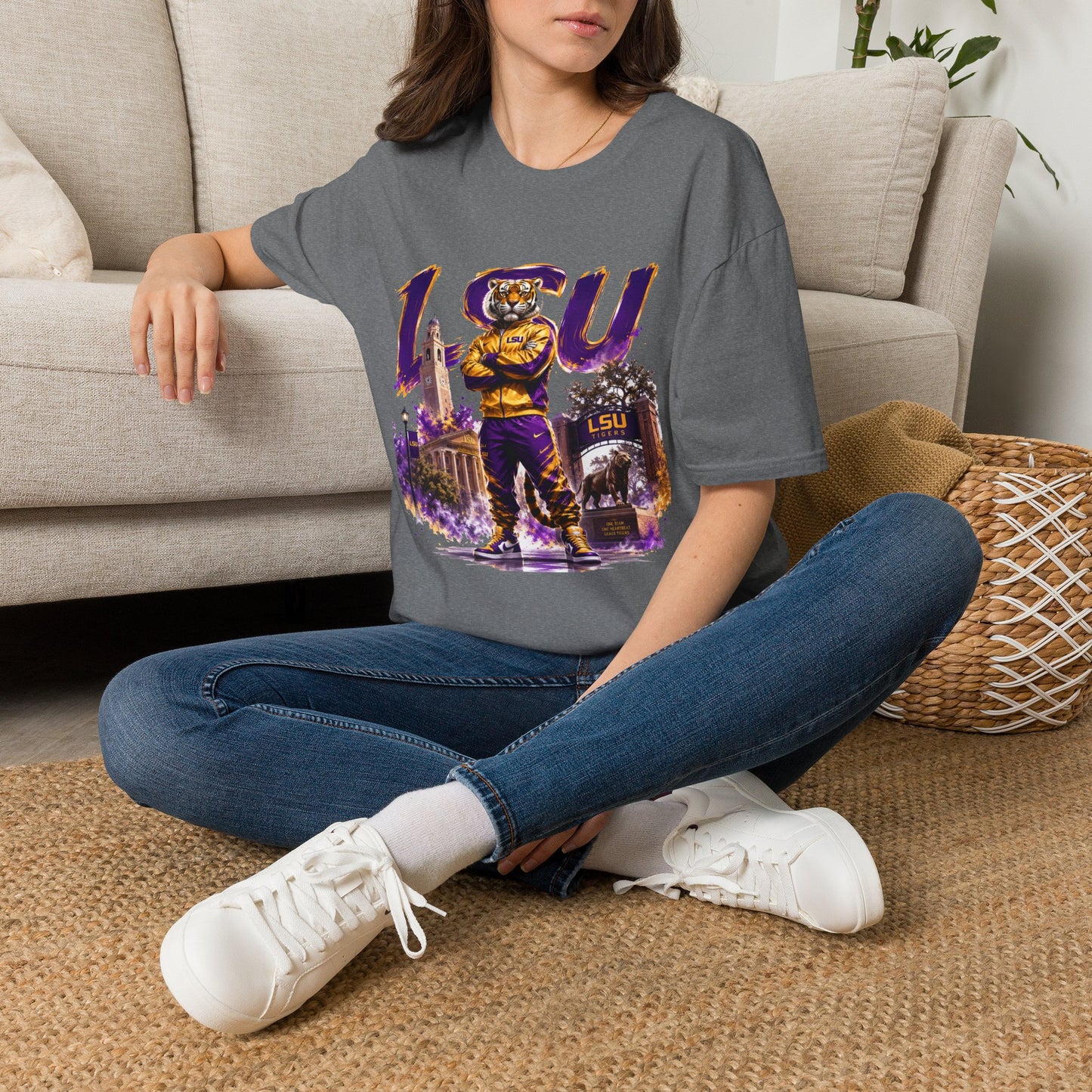 LSU Tiger Mascot T-Shirt – College Football Game Day Tee