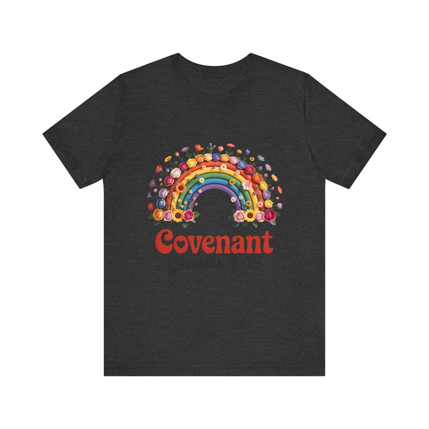 Rainbow Covenant Tee, Unisex T-Shirt, Inspirational Shirt, Gift for Faith, Bible Verse Tee, Pride Apparel
