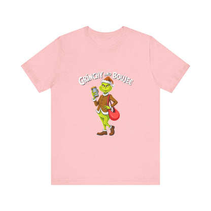 Grinch-Inspired Unisex Jersey Tee, Holiday T-Shirt, Christmas Gift, Fun Graphic Tee, Festive Apparel, Grinch Lover Merch
