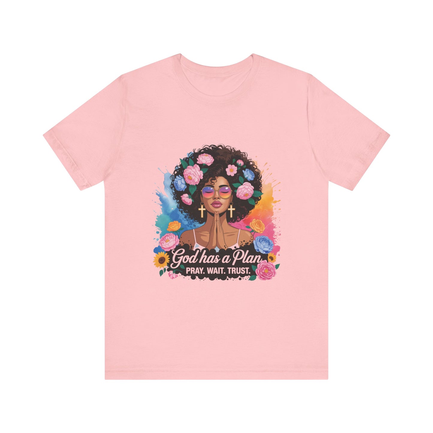 Inspirational Floral Prayer Tee | God has a Plan Shirt, Motivational T-Shirt, Faith-Based Apparel, Gift for Her, Christian Sweatshirt