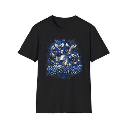 Varnado High School Wildcats Football Mascot T-Shirt