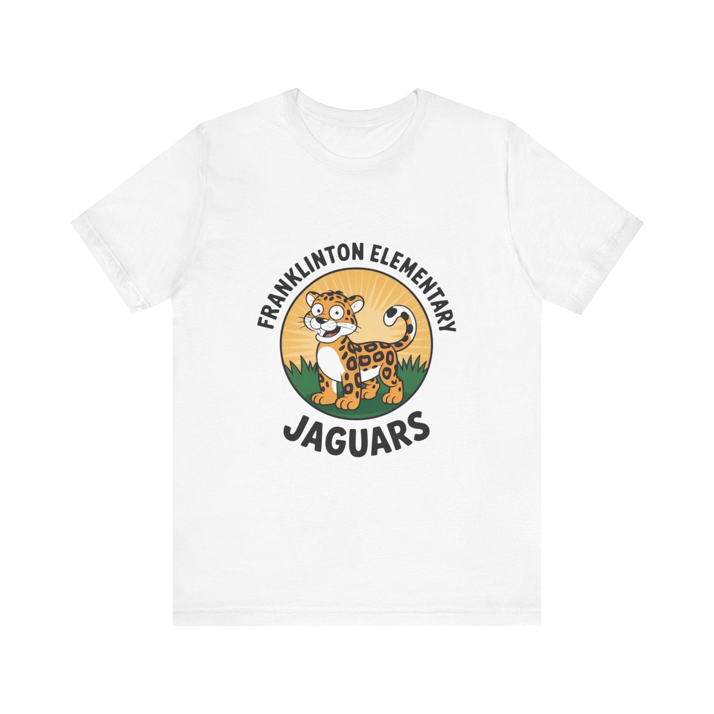 Franklinton Jaguars Short Sleeve Tee, School Spirit Apparel, Unisex Team Shirt, Kids and Adults, Back to School, Sports Events, Gifts