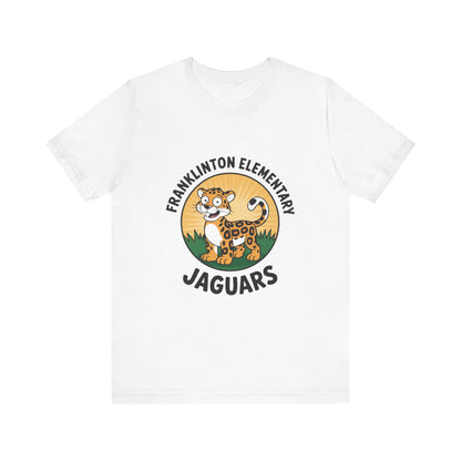 Franklinton Jaguars Short Sleeve Tee, School Spirit Apparel, Unisex Team Shirt, Kids and Adults, Back to School, Sports Events, Gifts