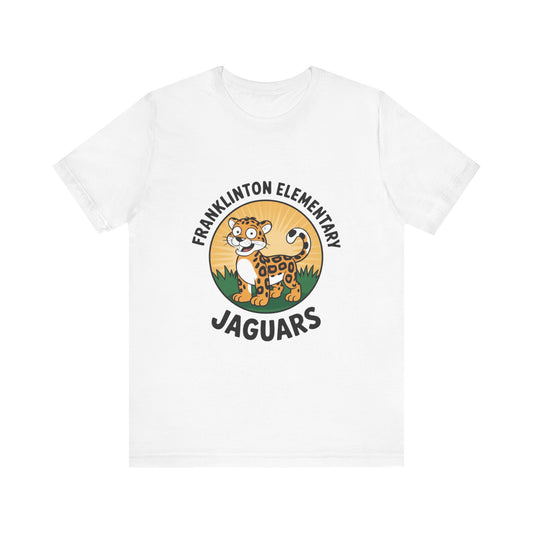 Franklinton Jaguars Short Sleeve Tee, School Spirit Apparel, Unisex Team Shirt, Kids and Adults, Back to School, Sports Events, Gifts