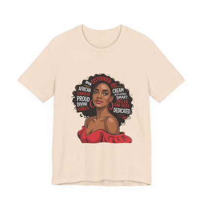 Empowered Sisterhood Tee - Celebrating Strength, Black History Month Shirt, Gift for Friends, Comfortable Graphic T-shirt, Joyful Fashion