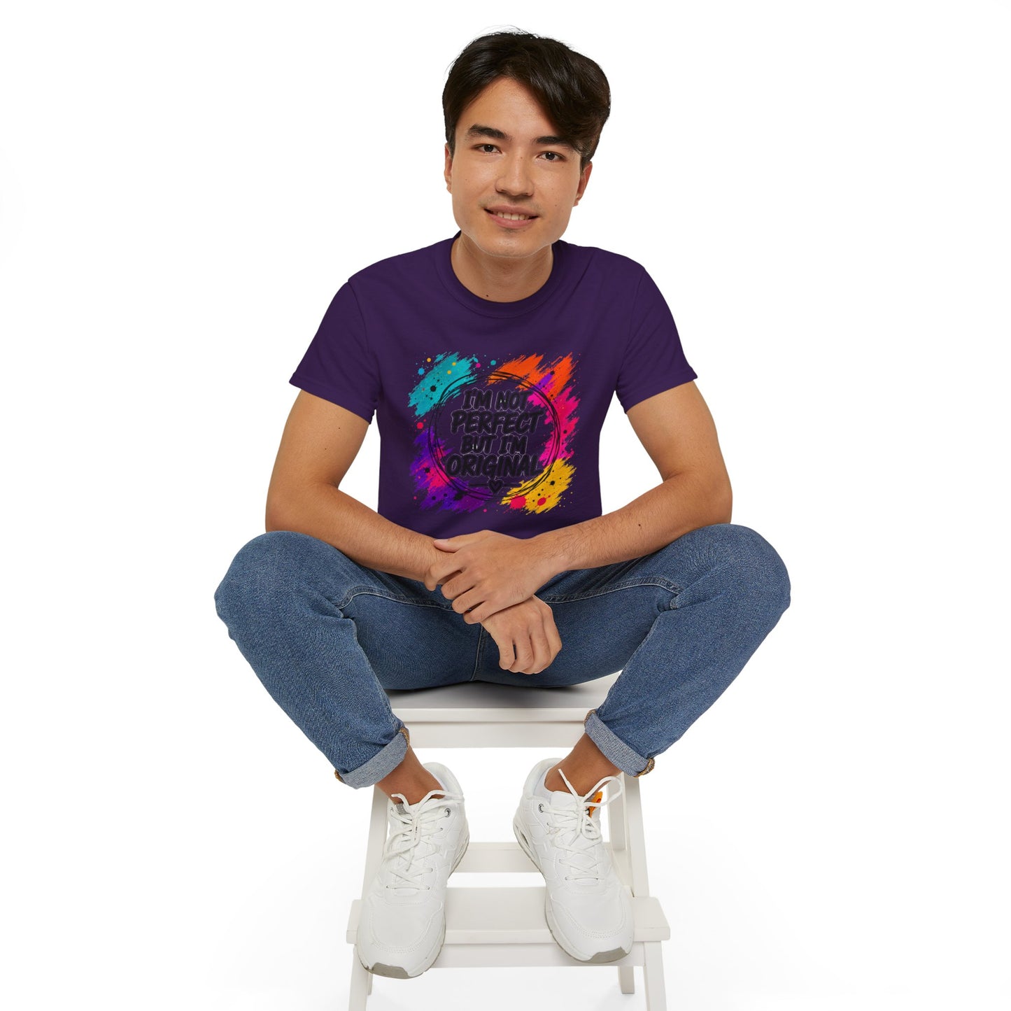 I'm Not Perfect But I'm Original Tee — Colorful Inspirational Cotton T-Shirt