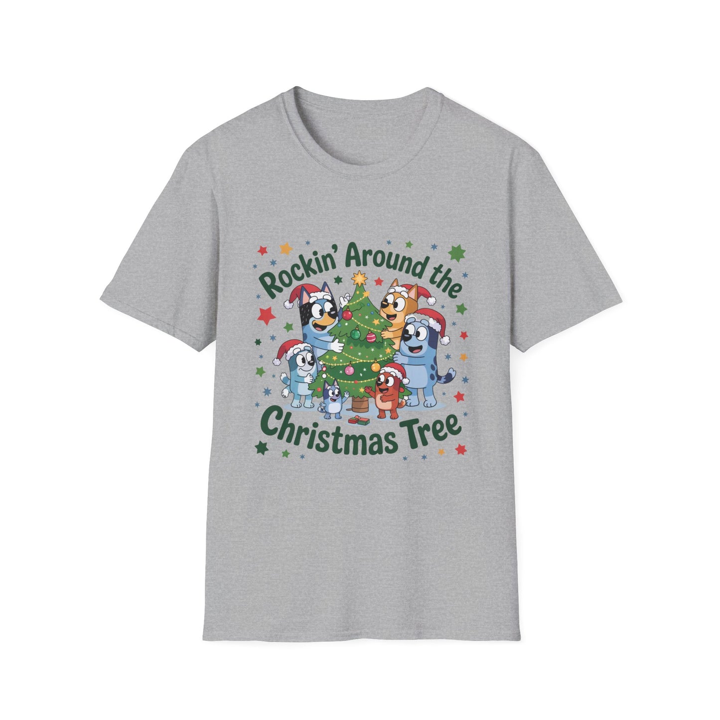 Rockin' Around the Christmas Tree T-Shirt, Holiday Tee, Christmas Gift, Family Matching Outfit, Seasonal Wear, Festive Apparel