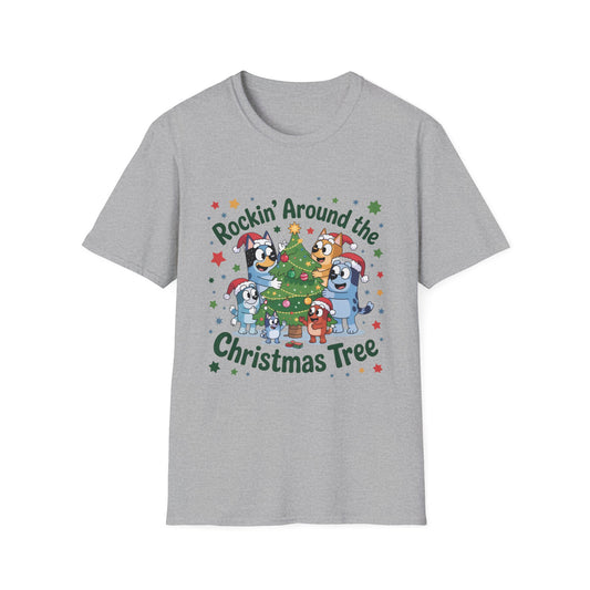 Rockin' Around the Christmas Tree T-Shirt, Holiday Tee, Christmas Gift, Family Matching Outfit, Seasonal Wear, Festive Apparel