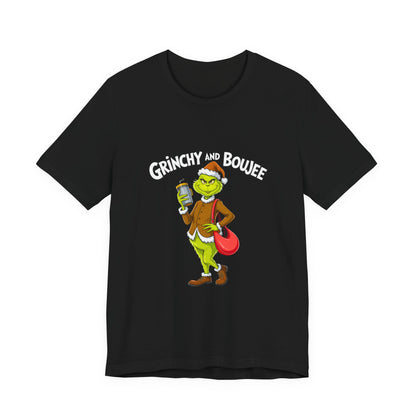 Grinch-Inspired Unisex Jersey Tee, Holiday T-Shirt, Christmas Gift, Fun Graphic Tee, Festive Apparel, Grinch Lover Merch