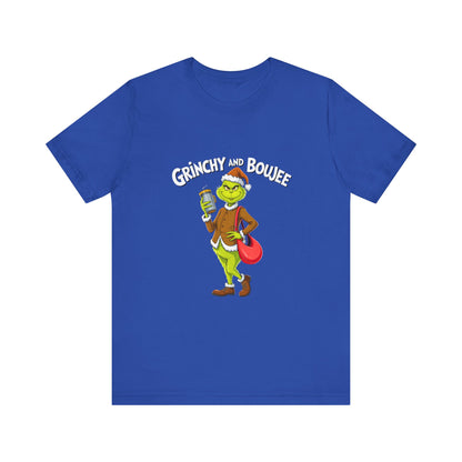 Grinch-Inspired Unisex Jersey Tee, Holiday T-Shirt, Christmas Gift, Fun Graphic Tee, Festive Apparel, Grinch Lover Merch