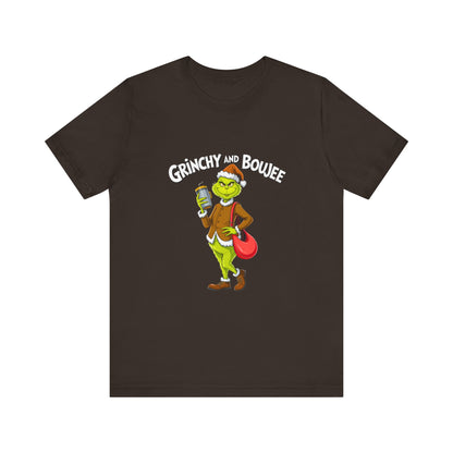 Grinch-Inspired Unisex Jersey Tee, Holiday T-Shirt, Christmas Gift, Fun Graphic Tee, Festive Apparel, Grinch Lover Merch