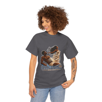 Christian Faith T-Shirt – 'God Took Eve From Adam's Side' Biblical Couple Tee