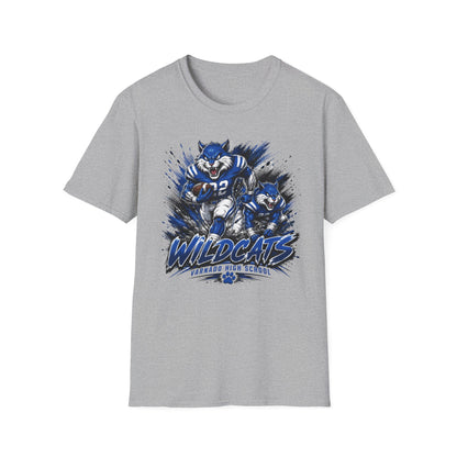 Varnado High School Wildcats Football Mascot T-Shirt