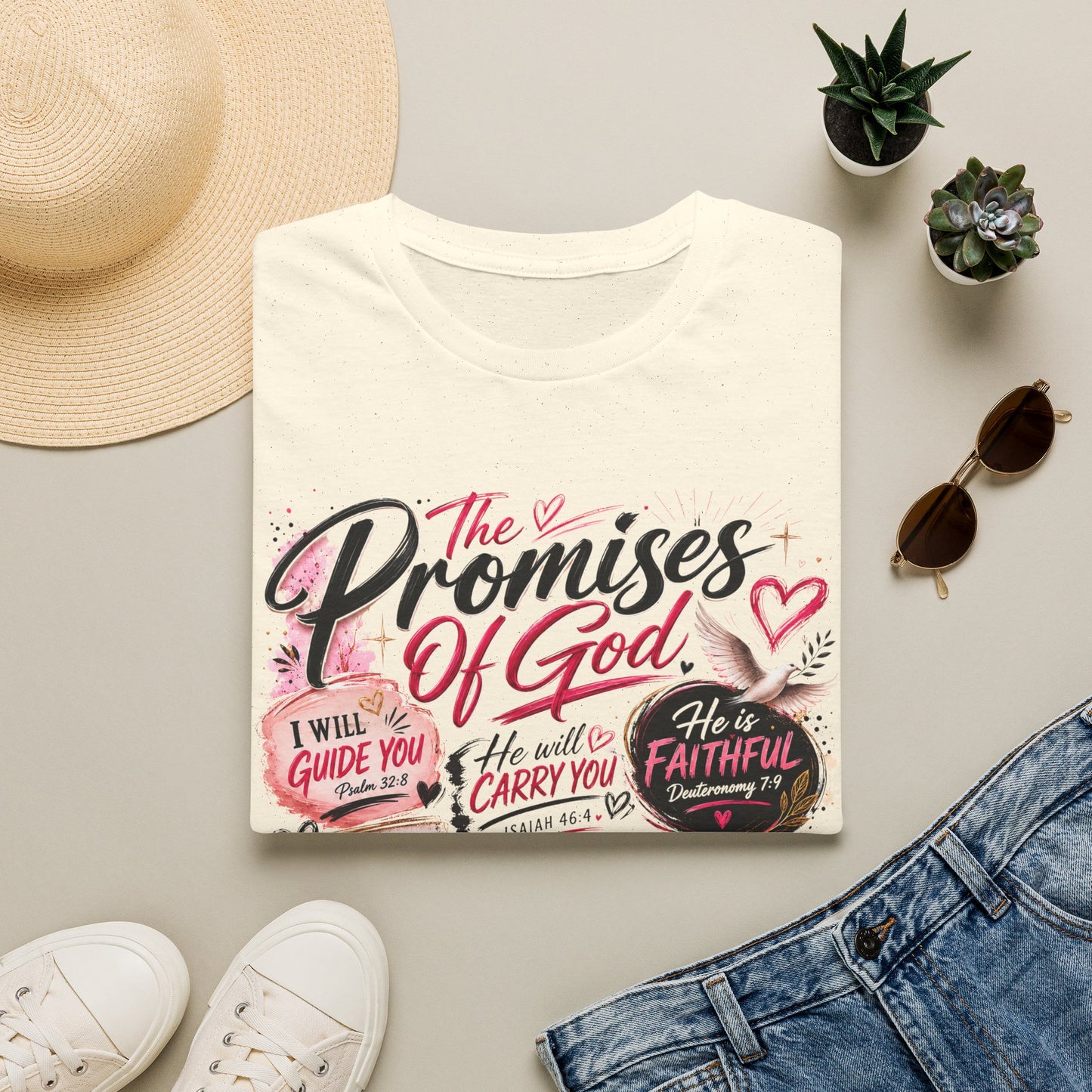 T-Shirt — "The Promises of God" Christian Faith Graphic Tee