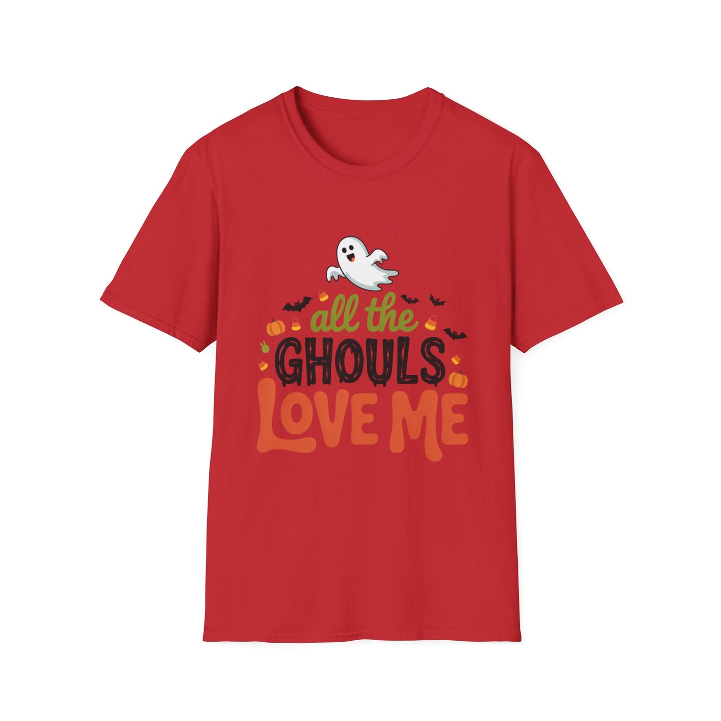 Halloween Ghost T-Shirt - All the Ghouls Love Me, Spooky Season Apparel, Unisex Tees, Halloween Costume, Ghost Lovers Clothing