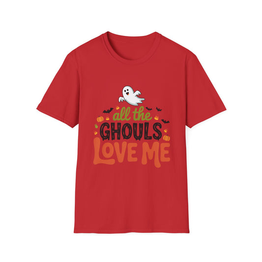Halloween Ghost T-Shirt - All the Ghouls Love Me, Spooky Season Apparel, Unisex Tees, Halloween Costume, Ghost Lovers Clothing