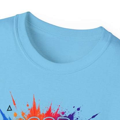 Good Energy Only T-Shirt — Colorful Splash Graphic Tee
