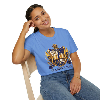Gamma Rho Crest T-Shirt — Founded Shield Sorority Tee