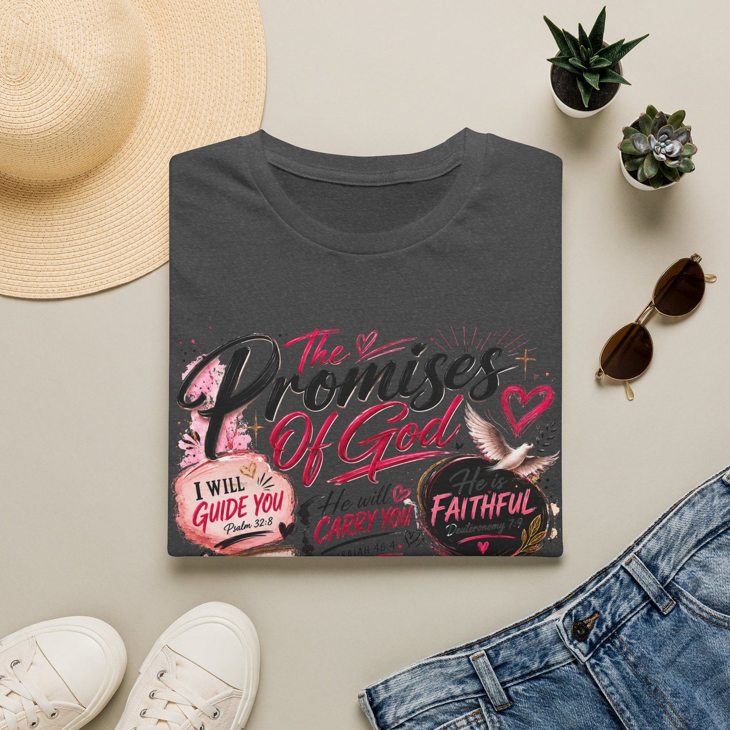 T-Shirt — "The Promises of God" Christian Faith Graphic Tee