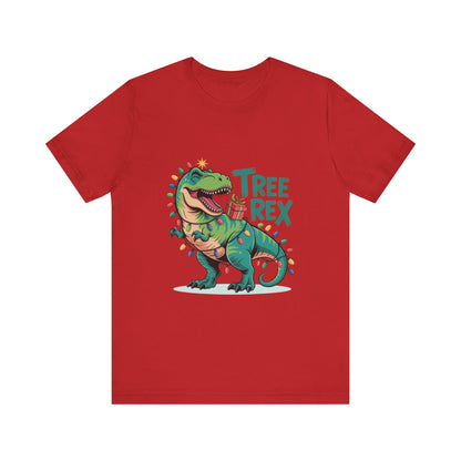 Dino Christmas Tee, Tree Rex Unisex Shirt, Fun Holiday Gift, Cute Dinosaur Apparel, Family Christmas Shirt, Festive Tee